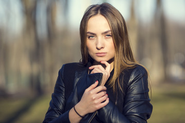portrait of a girl in the park