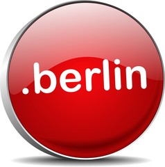 .berlin roter Domain Knopf Button Vektor