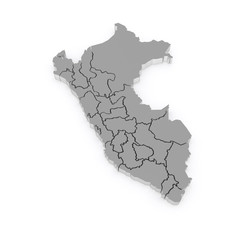 Fototapeta premium Map of Peru.