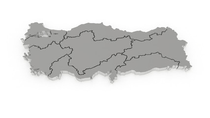 Map of Turkey.