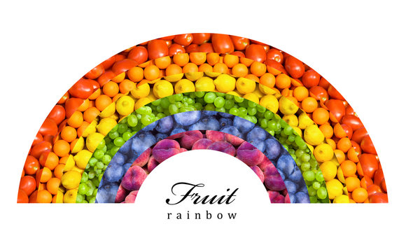 fruit and vegetable rainbow - healthy eating concept