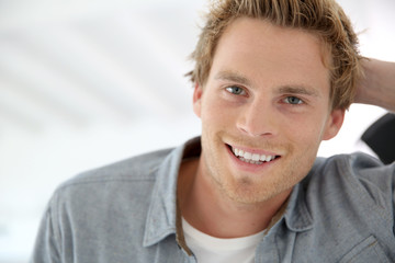 Fototapeta premium Portrait of trendy handsome guy