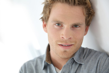 Fototapeta premium Portrait of trendy handsome guy
