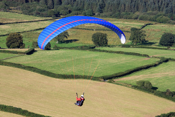 paraglider over Dartmoor