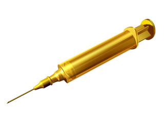Syringe in gold