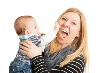 Gestresste Mutter