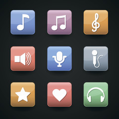 Music icons for app