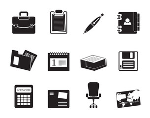 Silhouette Business and office icons