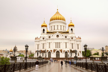 Fototapeta na wymiar Cathédrale du christ-sauveur à Moscou