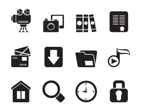 Silhouette Computer and website icons