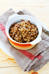 lentils in a small saucepan