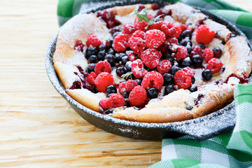 rustic Clafoutis with fresh berries