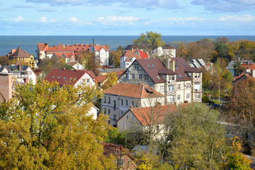 Fototapeta na wymiar Spaść. Panorama Zelenogradsk