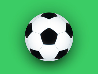 Soccer ball on green