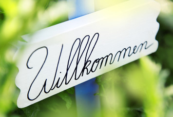 willkommensschild