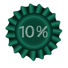 Green Vector Label - 10%