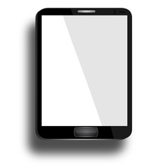 Realistic tablet pc computer with blank screen