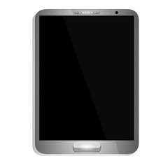 shiny screen isolated on white background.