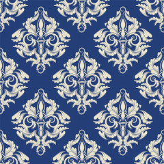 seamless wallpaper.damask pattern.floral background