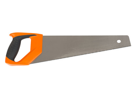 Wood saw with orange handle