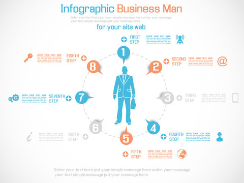 INFOGRAPHIC BUSINESS MAN SPECIAL EDITION ORANGE
