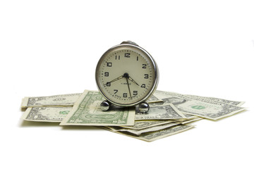 clock with money