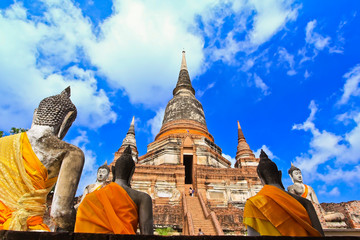 Wat Yai Chai Mongkhol in Ayutthaya province of Thailand