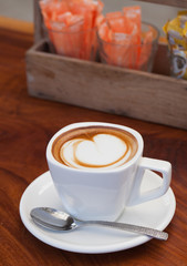 Cup of latte coffee