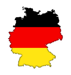 German flag banner map icon logo of Germany