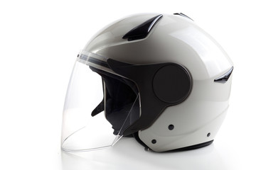 White modern quad ATV helmet