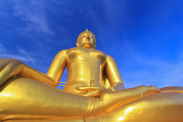 Big buddha statue at Wat Muang in Thailand