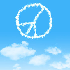 cloud icon with design on blue sky background