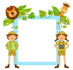 kids exploring the jungle
