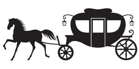 Carriage and horse