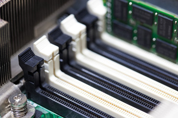 Black and white Computer RAM slot