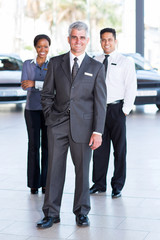 Fototapeta premium sales staff at a car dealership