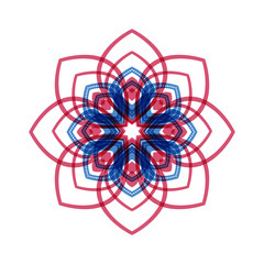 Naklejka premium blue and pink flower pattern.