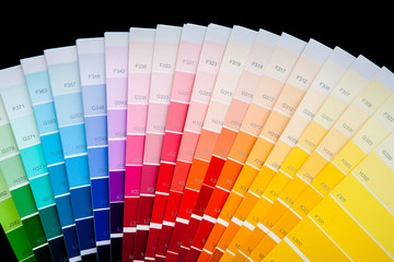 Multicolor palette to select a color.