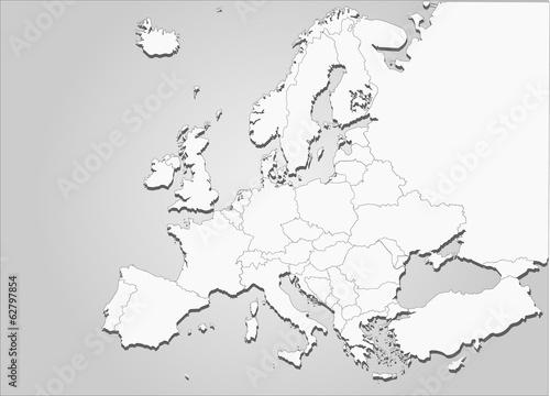 "Kontinent Europa mit Landesgrenzen" Stockfotos und ...