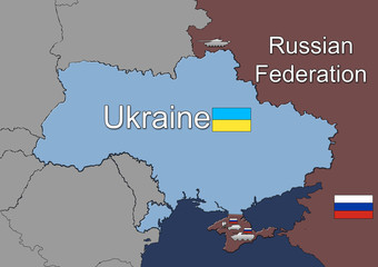 Russian military forces in Ukraine(Crimea). Map.