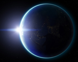 3D Planet Earth. Elements of this image furnished by NASA. Other