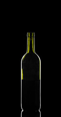Bottle of wine in the dark