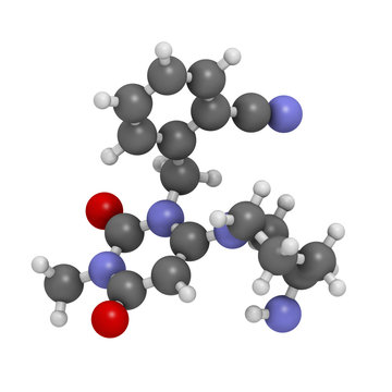 Alogliptin diabetes drug molecule.