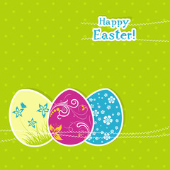 Template Easter greeting card, vector