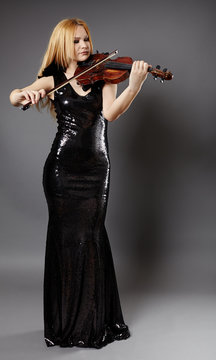 Beautiful violin player