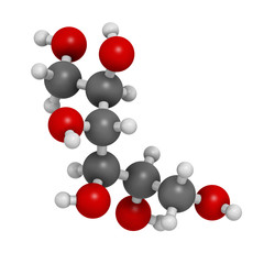Mannitol (mannite, manna sugar) molecule.