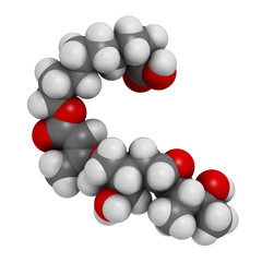 Mupirocin (pseudomonic acid) antibiotic drug molecule.