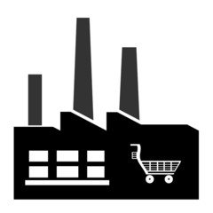 Naklejka premium Caddie dans une usine