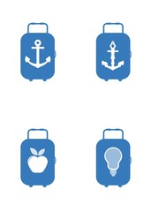 Symboles dans 4 valises