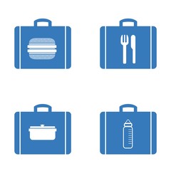 Nourriture dans 4 valises